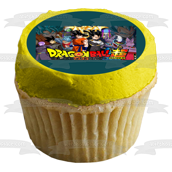 Adorno comestible para tarta Dragon Ball Super Goku y Vegeta Imagen ABPID01033 