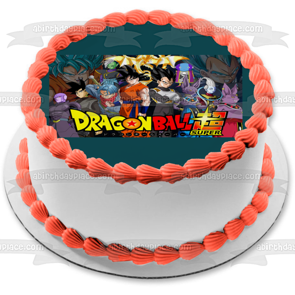 Adorno comestible para tarta Dragon Ball Super Goku y Vegeta Imagen ABPID01033 