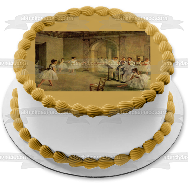 Edgar Degas Bailarinas Pintura Comestible Cake Topper Imagen ABPID01063 