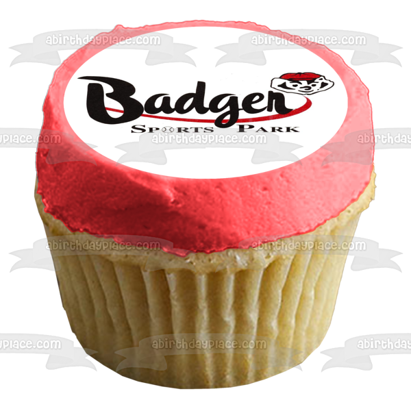 Badger Sports Park Logo Edible Cake Topper Image ABPID01064