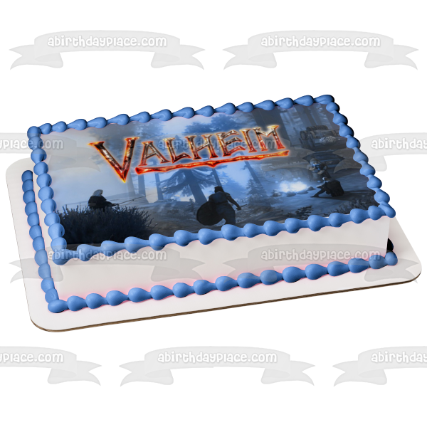 Imagen comestible para decoración de tarta con escena de bosque de Valheim ABPID55170 