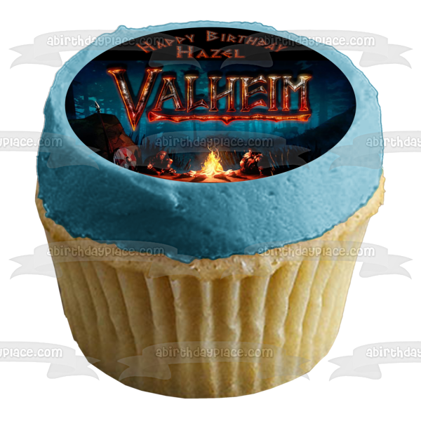 Valheim Campfire Scene Edible Cake Topper Image ABPID55173