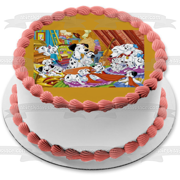 101 Dalmatians Perdita Pongo Rolly Lucky Spotty Freckles Duchess Penny Princess Edible Cake Topper Image ABPID01420