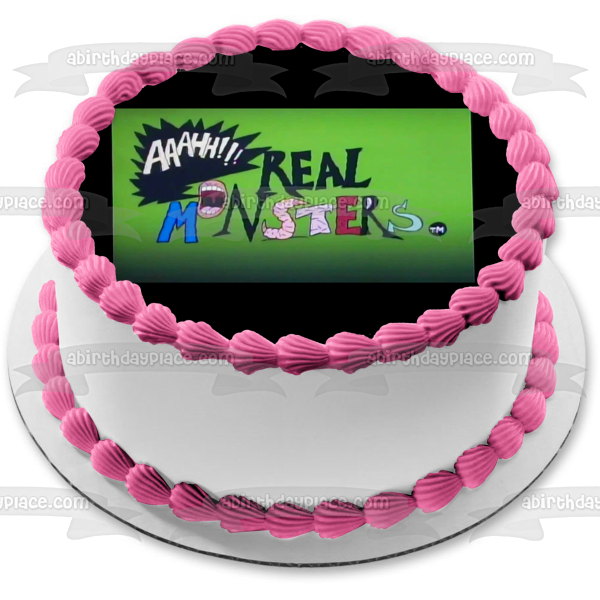 ¡¡¡Aaah!!! Imagen comestible para decoración de tarta con el logotipo de Real Monsters ABPID01471 