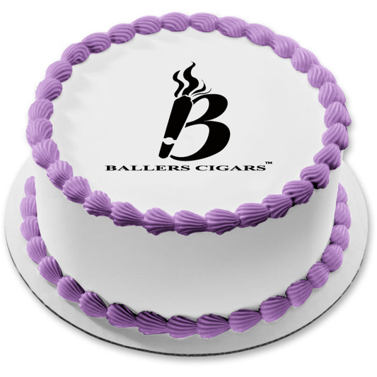 Ballers Cigars Logo Handdrolled Premium Cigarros Adorno comestible para tarta Imagen ABPID01537 