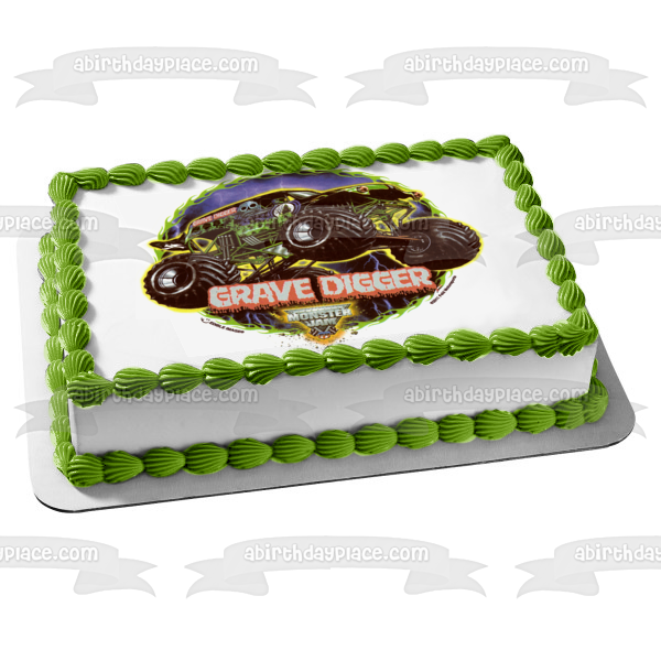 Imagen comestible para tarta de Grave Digger Monster Jam Monster Truck ABPID01592 