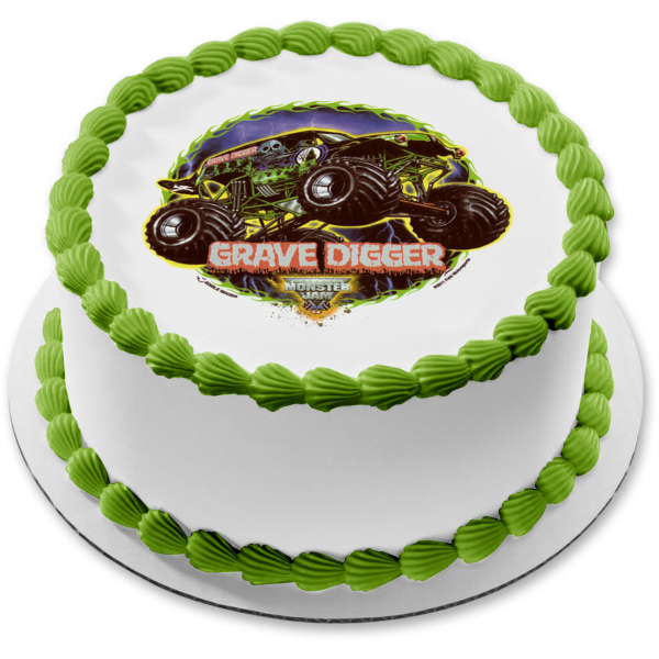 Imagen comestible para tarta de Grave Digger Monster Jam Monster Truck ABPID01592 