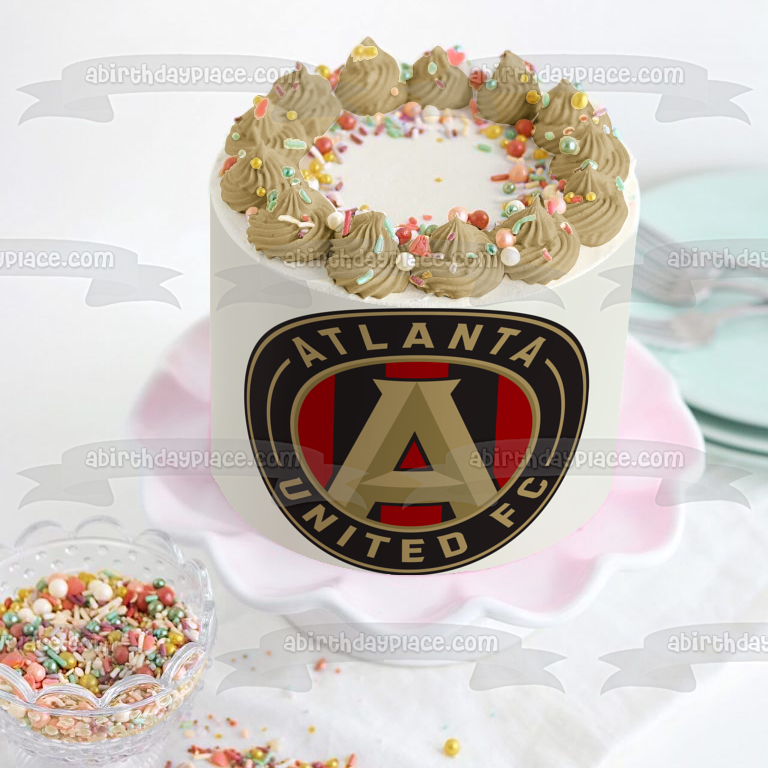 Imagen comestible para tarta con logotipo de Atlanta United Football Club Soccer ABPID01595 