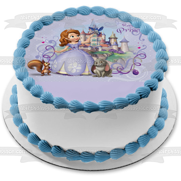 Sofia the First Princess Castle Edible Cake Topper Image ABPID01637