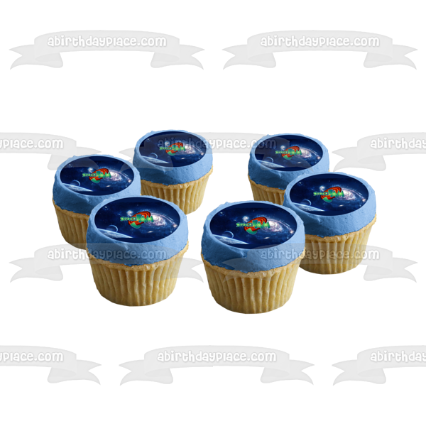 Imagen comestible para tarta con diseño de estrella y planeta galaxia de Space Jam ABPID01611 