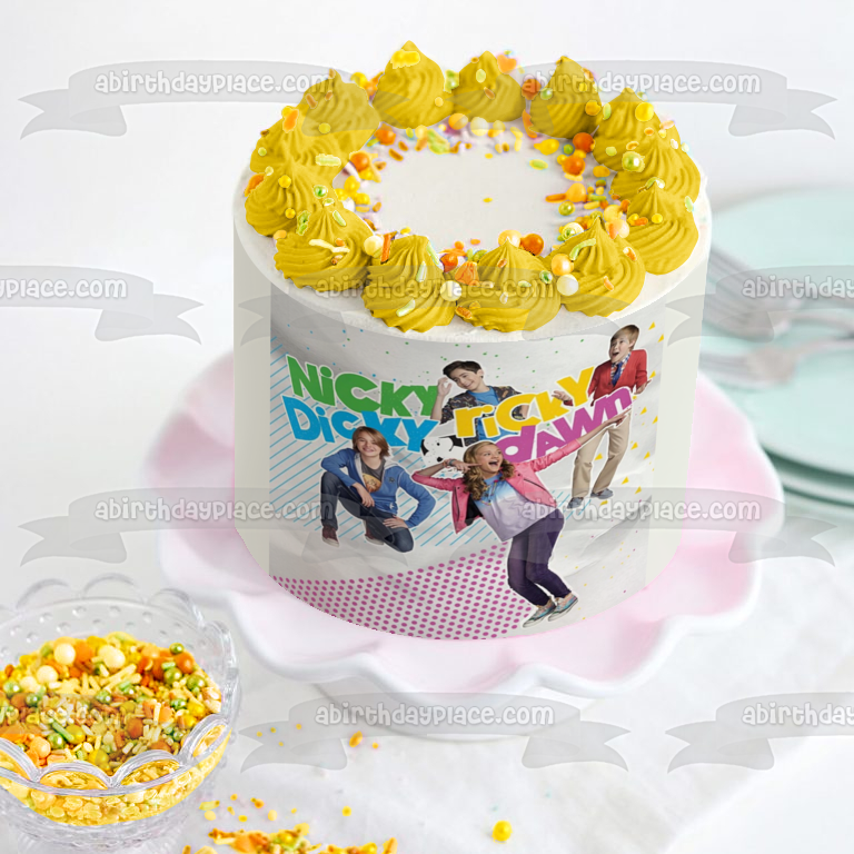 Imagen comestible para decoración de tarta comestible de Nicky Dicky Ricky y Dawn ABPID01726 