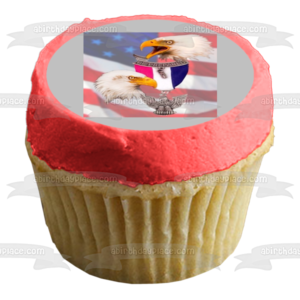 Imagen comestible para tarta con diseño de banderas americanas de la Corte de Honor de Eagle Scout ABPID01679 