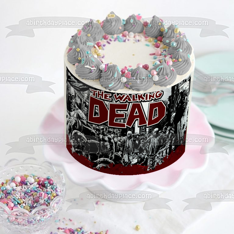 The Walking Dead Zombies Edible Cake Topper Image ABPID01687