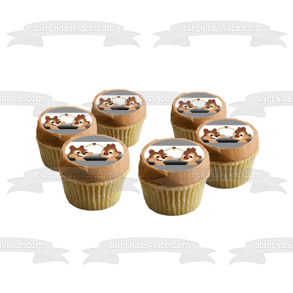 Chip 'N Dale and an Acorn Edible Cake Topper Image ABPID01757