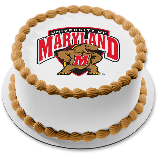 University of Maryland Athletics Logo NCAA Edible Cake Topper Image ABPID01796