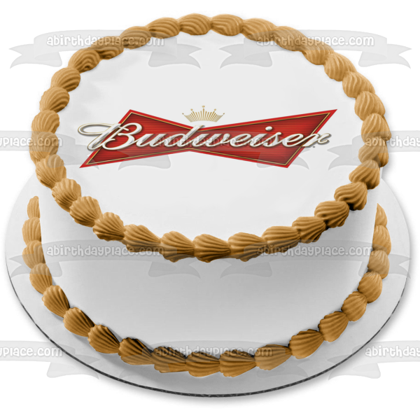 Budweiser Logo Pale Lager Anheuser-Busch Imagen comestible para decoración de tarta ABPID01805 