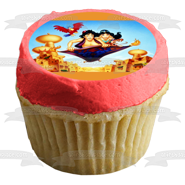 Aladdin Princess Jasmine Abu and Iago Edible Cake Topper Image ABPID01866