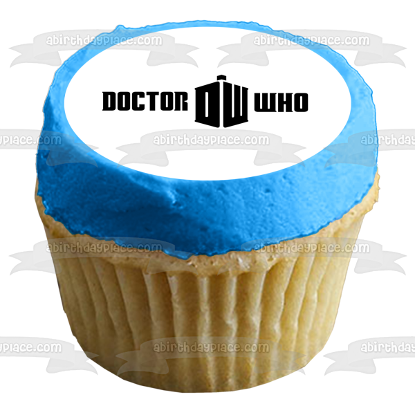 3D PERSONALISED EDIBLE Icing Cake Toppers Round Dr Who TARDIS Topper