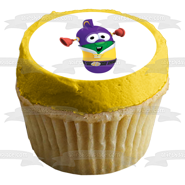 Veggietales Larry Boy Larry el pepino adorno comestible para tarta imagen ABPID01881 