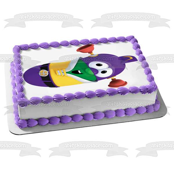 Veggietales Larry Boy Larry el pepino adorno comestible para tarta imagen ABPID01881 