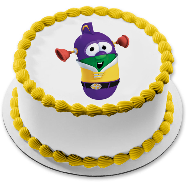 Veggietales Larry Boy Larry el pepino adorno comestible para tarta imagen ABPID01881 