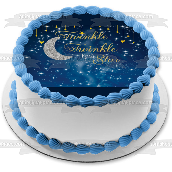 Twinkle Twinkle Little Star Starry Night Sky - Adorno comestible para tarta, imagen ABPID02022 