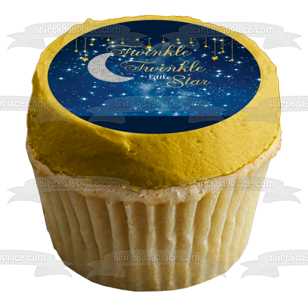 Twinkle Twinkle Little Star Starry Night Sky - Adorno comestible para tarta, imagen ABPID02022 