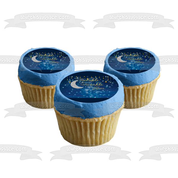 Twinkle Twinkle Little Star Starry Night Sky - Adorno comestible para tarta, imagen ABPID02022 