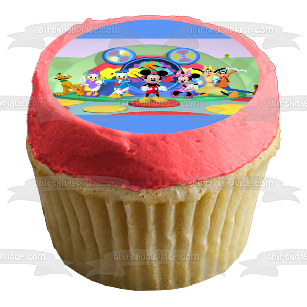 Mickey Mouse Clubhouse Minnie Mouse Goofy Plutón Pato Donald y Daisy Duck adorno comestible para tarta imagen ABPID03200 