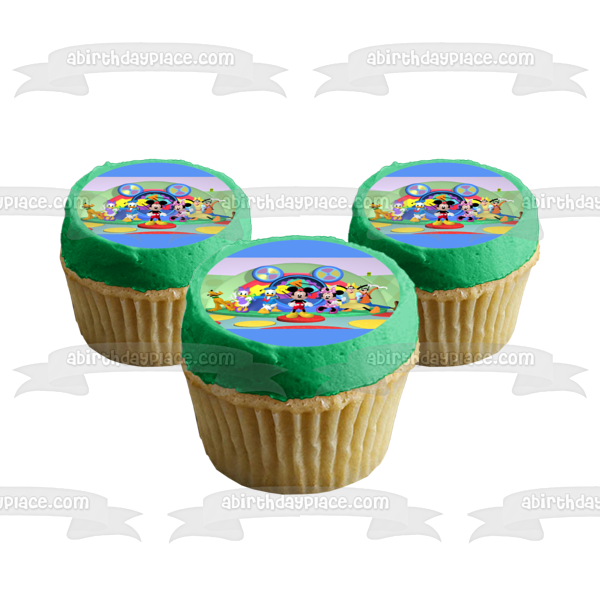 Mickey Mouse Clubhouse Minnie Mouse Goofy Plutón Pato Donald y Daisy Duck adorno comestible para tarta imagen ABPID03200 