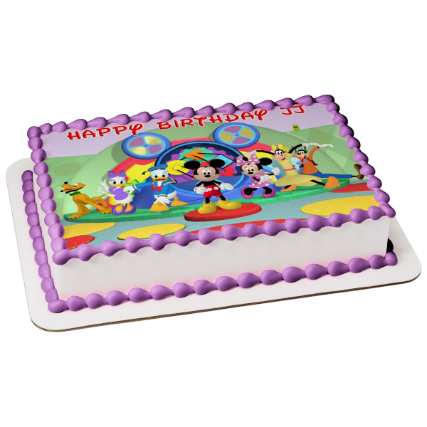 Mickey Mouse Clubhouse Minnie Mouse Goofy Plutón Pato Donald y Daisy Duck adorno comestible para tarta imagen ABPID03200 