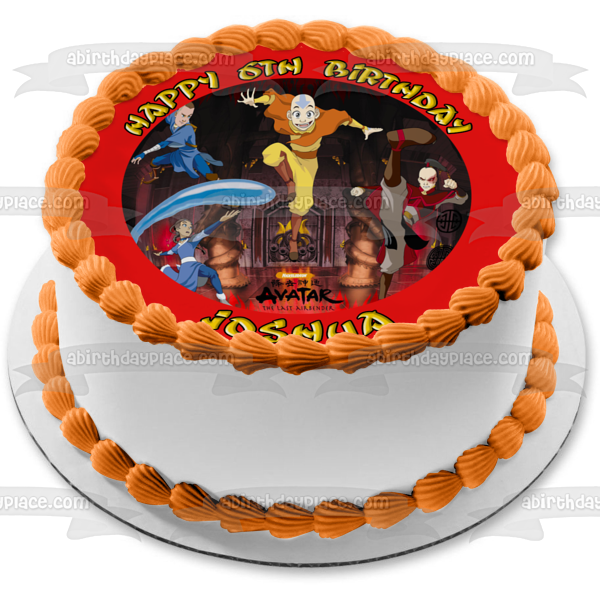 Nickelodeon Avatar, el último maestro del aire, Aang Katara y Sokka, decoración comestible para tarta, imagen ABPID03171 