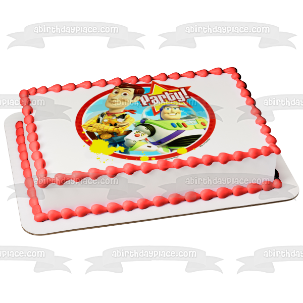 Toy Story 3 Woody and Buzz Lightyear Party Edible Cake Topper Image ABPID03232