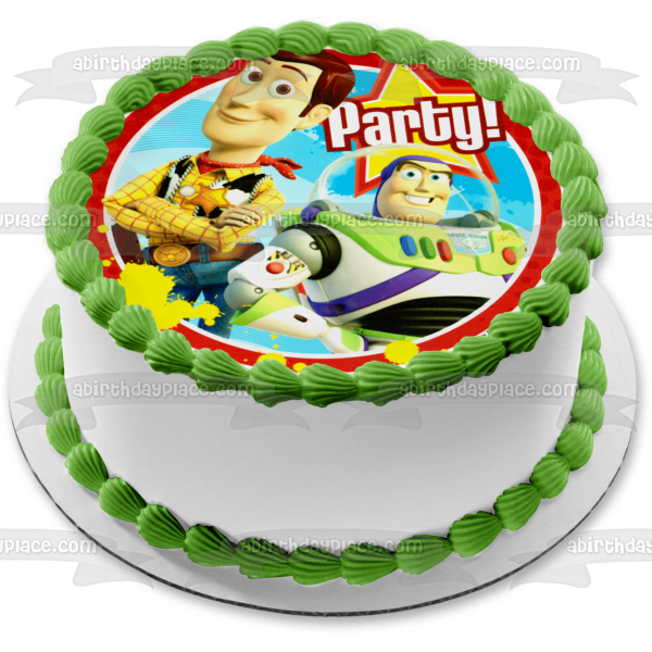 Toy Story 3 Woody and Buzz Lightyear Party Edible Cake Topper Image ABPID03232