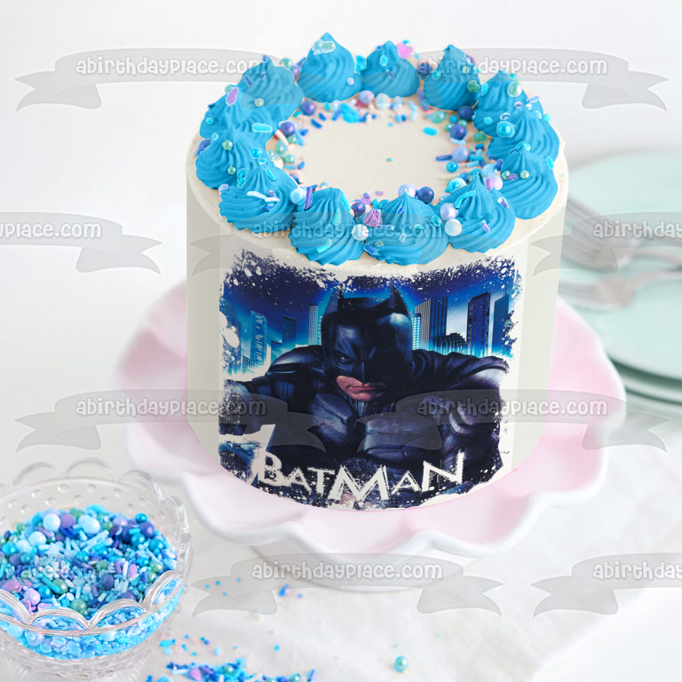 Batman Dark Knight Bruce Wayne - Adorno comestible para tarta, imagen ABPID03234 