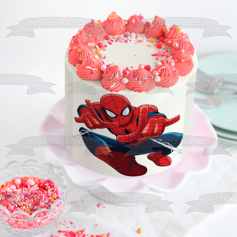 Imagen comestible para decoración de tarta de Spider-Man Spidey Webs ABPID03301 