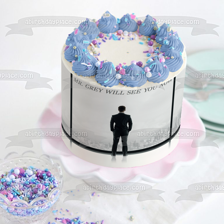 Adorno comestible para tarta cristiana de 50 sombras de Grey, imagen ABPID03309 