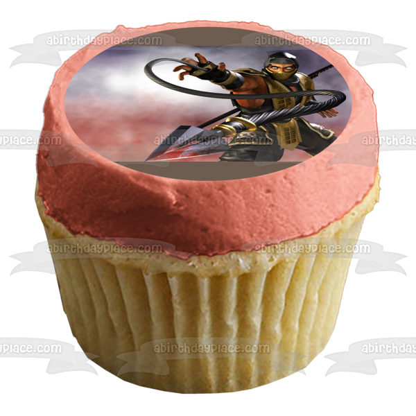 Mortal Kombat Deadly Alliance Scorpion Edible Cake Topper Image ABPID03325