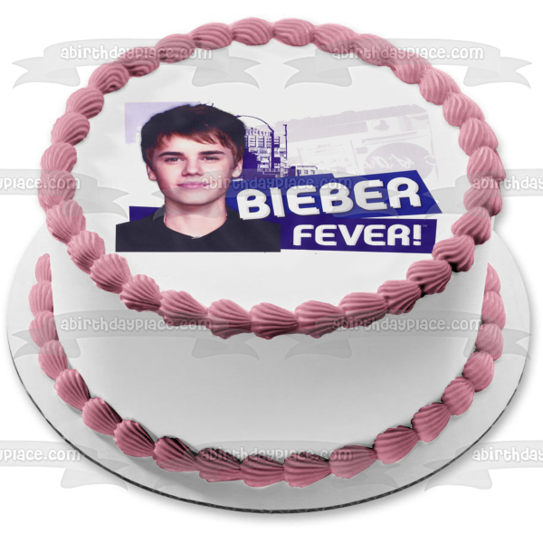 Bieber Fever Justin Bieber Stereo Adolescence Edible Cake Topper Image ABPID03257