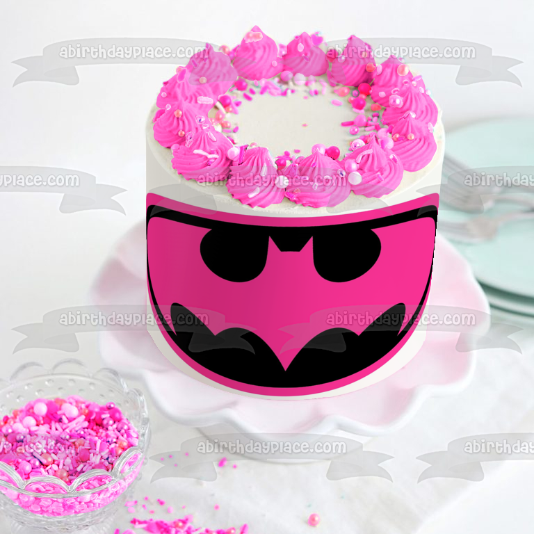 Imagen comestible para tarta con el logotipo de Batgirl, color rosa, Gotham City, ABPID03335 