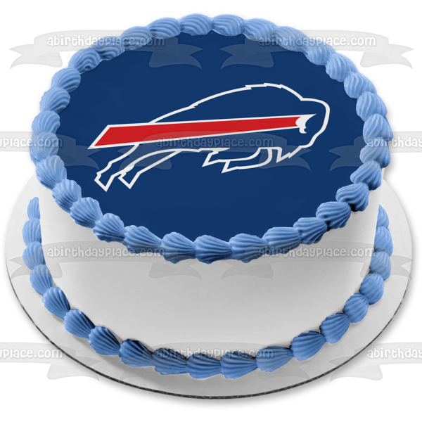 Buffalo Bills Logo NFL Football Edible Cake Topper Image ABPID03336