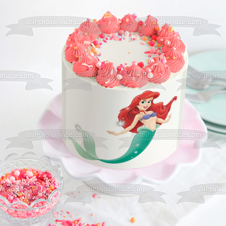 Decoración comestible para tarta de La Sirenita Ariel Imagen ABPID03359 