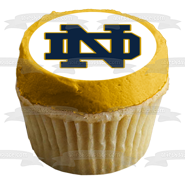 Notre Dame Fighting Irish Logo Deportes Fútbol Decoración comestible para tarta Imagen ABPID03373 