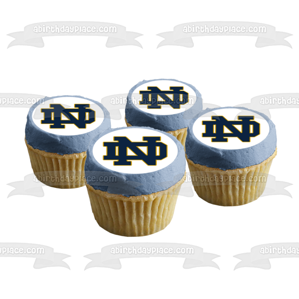 Notre Dame Fighting Irish Logo Deportes Fútbol Decoración comestible para tarta Imagen ABPID03373 