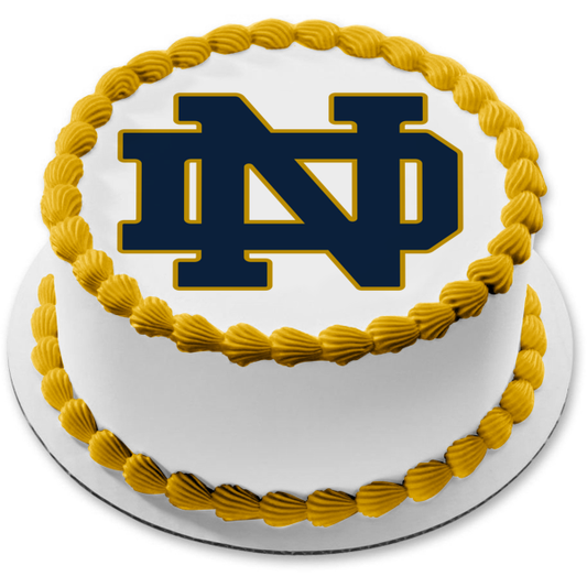 Notre Dame Fighting Irish Logo Deportes Fútbol Decoración comestible para tarta Imagen ABPID03373 