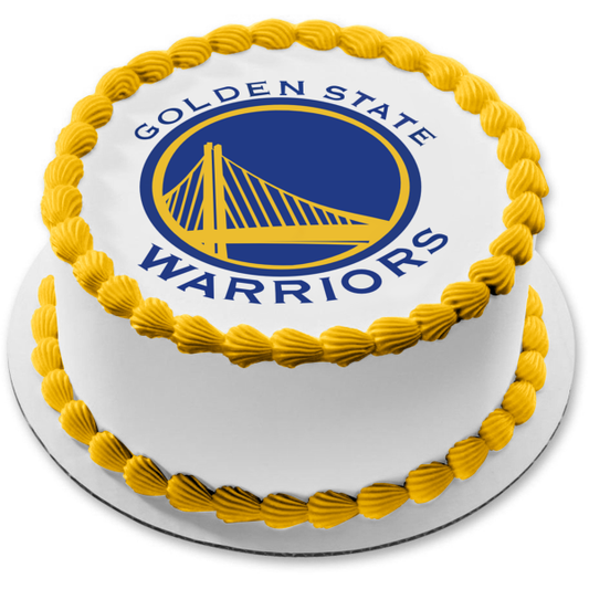 Golden State Warriors Logo Sports NBA Edible Cake Topper Image ABPID03520