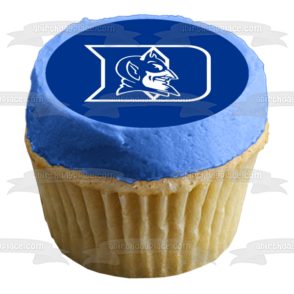 Imagen comestible para tarta con logotipo de los Blue Devils de la Universidad de Duke ABPID03533 