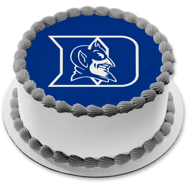 Imagen comestible para tarta con logotipo de los Blue Devils de la Universidad de Duke ABPID03533 