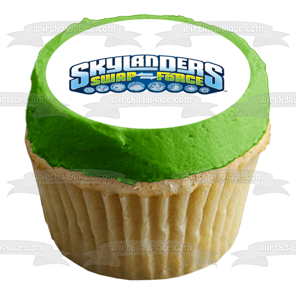 Skylanders Swap Force Logo Spyro's Adventure Edible Cake Topper Image ABPID03558