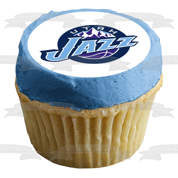 Utah Jazz Logo NBA Sports 2004-2010 Edible Cake Topper Image ABPID03563